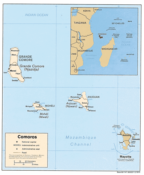 Mayotte Regional carte